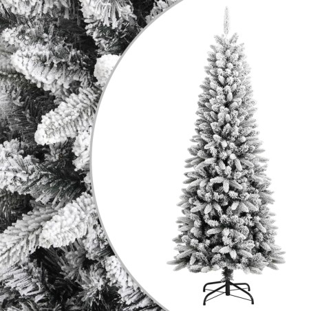 vidaXL Árbol de Navidad artificial con nieve PVC y PE 180 cm