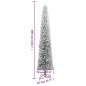 vidaXL Árbol Navidad estrecho con soporte y nieve artificial PVC 300cm vidaXL Árbol Navidad estrecho con soporte y nieve artificial PVC 300cm