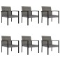 vidaXL Juego de comedor para jardín 7 piezas ratán sintético gris vidaXL Juego de comedor para jardín 7 piezas ratán sintético gris