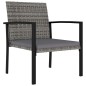 vidaXL Juego de comedor para jardín 7 piezas ratán sintético gris vidaXL Juego de comedor para jardín 7 piezas ratán sintético gris