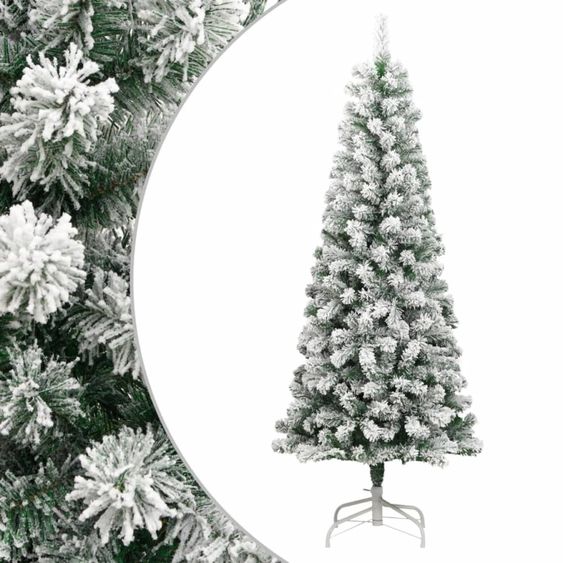 vidaXL Árbol de Navidad artificial con bisagras y nieve flocada 240 cm vidaXL Árbol de Navidad artificial con bisagras y nieve flocada 240 cm
