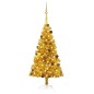 vidaXL Árbol de Navidad preiluminado con luces y bolas dorado 120 cm vidaXL Árbol de Navidad preiluminado con luces y bolas dorado 120 cm