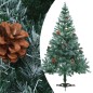 vidaXL Árbol de navidad glaseado con LEDs, bolas y piñas 150 cm vidaXL Árbol de navidad glaseado con LEDs, bolas y piñas 150 cm