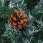 vidaXL Árbol de navidad glaseado con LEDs, bolas y piñas 150 cm vidaXL Árbol de navidad glaseado con LEDs, bolas y piñas 150 cm