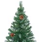vidaXL Árbol de navidad glaseado con LEDs, bolas y piñas 150 cm vidaXL Árbol de navidad glaseado con LEDs, bolas y piñas 150 cm