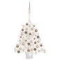 vidaXL Árbol de Navidad preiluminado con luces y bolas blanco 65 cm vidaXL Árbol de Navidad preiluminado con luces y bolas blanco 65 cm