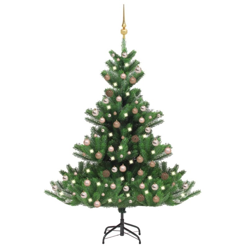 vidaXL Árbol de Navidad abeto Nordmann con LEDs y bolas verde 210 cm vidaXL Árbol de Navidad abeto Nordmann con LEDs y bolas verde 210 cm
