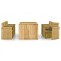 vidaXL Comedor de jardín 7 pzas con cojines madera de pino impregnada vidaXL Comedor de jardín 7 pzas con cojines madera de pino impregnada