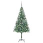 vidaXL Árbol de Navidad helado con luces, bolas y piñas 180 cm vidaXL Árbol de Navidad helado con luces, bolas y piñas 180 cm