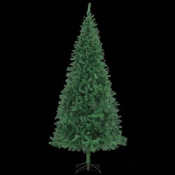 vidaXL Árbol de Navidad artificial preiluminado con luces verde 300 cm