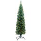 vidaXL Árbol de Navidad artificial Delgado LEDs y soporte verde 120 cm vidaXL Árbol de Navidad artificial Delgado LEDs y soporte verde 120 cm