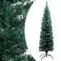 vidaXL Árbol de Navidad artificial Delgado LEDs y soporte verde 120 cm vidaXL Árbol de Navidad artificial Delgado LEDs y soporte verde 120 cm