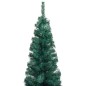 vidaXL Árbol de Navidad artificial Delgado LEDs y soporte verde 120 cm vidaXL Árbol de Navidad artificial Delgado LEDs y soporte verde 120 cm