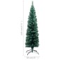 vidaXL Árbol de Navidad artificial Delgado LEDs y soporte verde 120 cm vidaXL Árbol de Navidad artificial Delgado LEDs y soporte verde 120 cm
