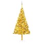 vidaXL Árbol de Navidad preiluminado con luces y bolas dorado 240 cm vidaXL Árbol de Navidad preiluminado con luces y bolas dorado 240 cm