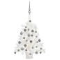 vidaXL Árbol de Navidad preiluminado con luces y bolas blanco 65 cm vidaXL Árbol de Navidad preiluminado con luces y bolas blanco 65 cm
