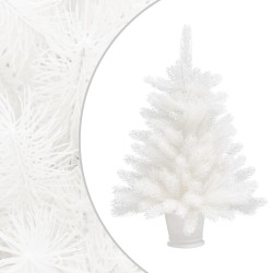 vidaXL Árbol de Navidad preiluminado con luces y bolas blanco 65 cm