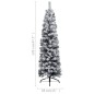 vidaXL Árbol de Navidad delgado con nieve PVC verde 120 cm vidaXL Árbol de Navidad delgado con nieve PVC verde 120 cm