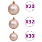 vidaXL Árbol de Navidad preiluminado con luces y bolas verde 400 cm