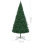 vidaXL Árbol de Navidad preiluminado con luces y bolas verde 400 cm
