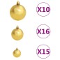 vidaXL Guirnalda de Navidad con LEDs y juego de bolas PVC verde 20 m vidaXL Guirnalda de Navidad con LEDs y juego de bolas PVC verde 20 m
