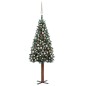 vidaXL Árbol de Navidad delgado con luces y bolas verde 210 cm vidaXL Árbol de Navidad delgado con luces y bolas verde 210 cm