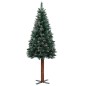vidaXL Árbol de Navidad delgado con luces y bolas verde 210 cm vidaXL Árbol de Navidad delgado con luces y bolas verde 210 cm