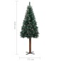 vidaXL Árbol de Navidad delgado con luces y bolas verde 210 cm vidaXL Árbol de Navidad delgado con luces y bolas verde 210 cm