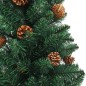vidaXL Árbol de Navidad delgado con luces y bolas verde 150 cm vidaXL Árbol de Navidad delgado con luces y bolas verde 150 cm