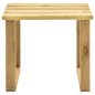 vidaXL Tumbona de jardín con mesa y cojín de madera de pino impregnada vidaXL Tumbona de jardín con mesa y cojín de madera de pino impregnada
