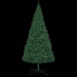 vidaXL Árbol de Navidad artificial con LED y bolas verde 400 cm