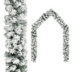 vidaXL Guirnalda de Navidad con LEDs y juego de bolas PVC verde 20 m