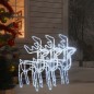 vidaXL Figura de reno Navidad 3 unidades blanco frío 76x42x87 cm vidaXL Figura de reno Navidad 3 unidades blanco frío 76x42x87 cm