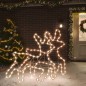 vidaXL Figura de reno Navidad con LED 2 uds blanco cálido 57x55x4,5 cm vidaXL Figura de reno Navidad con LED 2 uds blanco cálido 57x55x4,5 cm