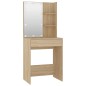 vidaXL Juego de tocador con LED madera contrachapada roble Sonoma vidaXL Juego de tocador con LED madera contrachapada roble Sonoma