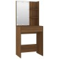 vidaXL Juego de tocador con LED madera contrachapada roble marrón vidaXL Juego de tocador con LED madera contrachapada roble marrón