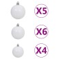vidaXL Árbol de Navidad artificial de esquina LED y bolas verde 120 cm vidaXL Árbol de Navidad artificial de esquina LED y bolas verde 120 cm