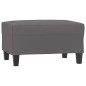 vidaXL Reposapiés de cuero sintético gris 70x55x41 cm vidaXL Reposapiés de cuero sintético gris 70x55x41 cm