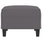 vidaXL Reposapiés de cuero sintético gris 70x55x41 cm vidaXL Reposapiés de cuero sintético gris 70x55x41 cm