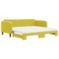 vidaXL Sofá cama nido con colchón terciopelo amarillo 100x200 cm vidaXL Sofá cama nido con colchón terciopelo amarillo 100x200 cm