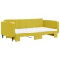 vidaXL Sofá cama nido con colchón terciopelo amarillo 100x200 cm vidaXL Sofá cama nido con colchón terciopelo amarillo 100x200 cm