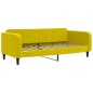 vidaXL Sofá cama nido con colchón terciopelo amarillo 100x200 cm vidaXL Sofá cama nido con colchón terciopelo amarillo 100x200 cm