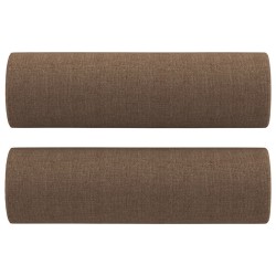 vidaXL Cojines decorativos 2 uds tela marrón 15x50 cm