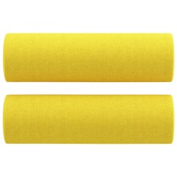 vidaXL Cojines decorativos 2 uds tela amarillo claro 15x50 cm