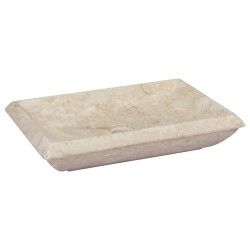 vidaXL Lavabo crema mármol 50x35x10 cm