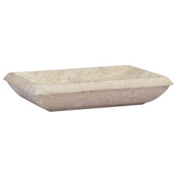 vidaXL Lavabo crema mármol 50x35x10 cm