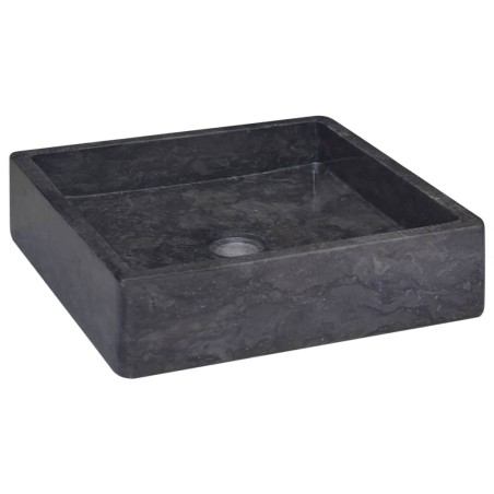 vidaXL Lavabo mármol negro 40x40x10 cm