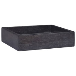 vidaXL Lavabo mármol negro 40x40x10 cm