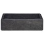 vidaXL Lavabo mármol negro 40x40x10 cm