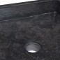 vidaXL Lavabo mármol negro 40x40x10 cm